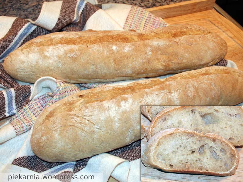 Bagietka upieczona z dodatkiem drożdży Bagietka upieczona z dodatkiem drożdży